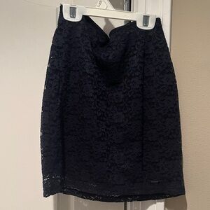 Hollister Navy Lace Pencil Skirt
